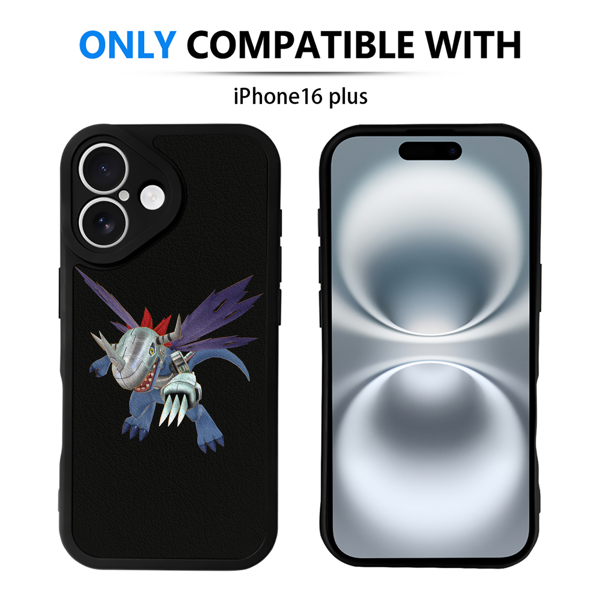 （画像用） Digimon デジタルモンスター/デジモン 【iPhone 16シリーズ対応】シリコンスマホケース（レザー調） 材質：シリコン